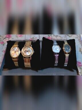 Vintage Timex Watch Lot (4) - Mechanical Date & Roman Dial - Repair/Parts